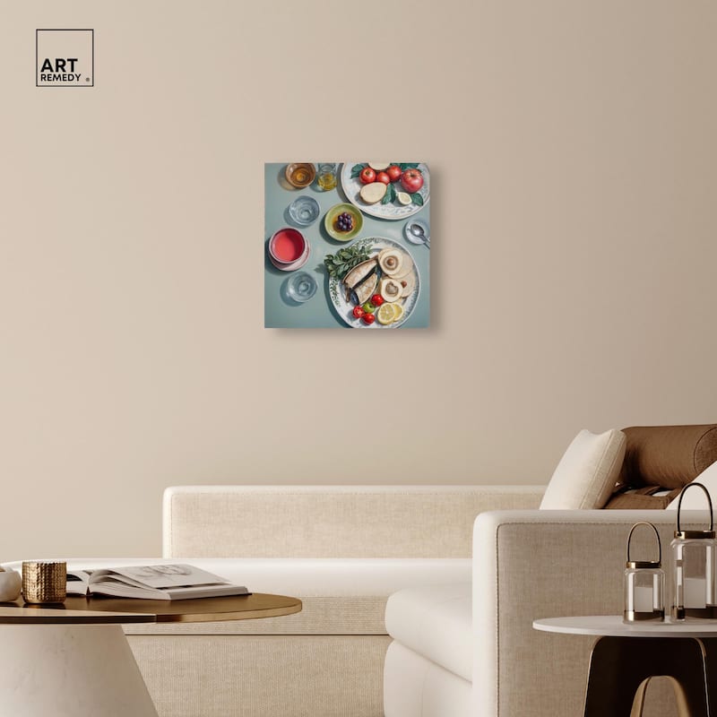 Sea Feast Canvas by Art Remedy, Gallery Wrapped