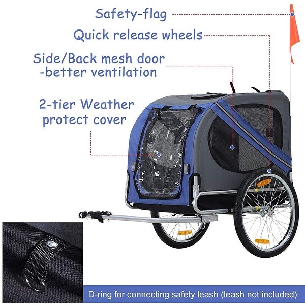 folding dog bike trailer