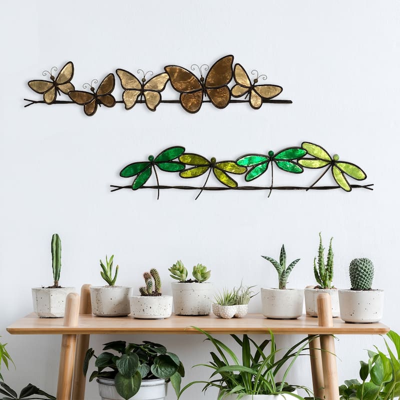 Butterflies On A Wire Wall Decor Brown (m2020 br)