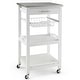preview thumbnail 10 of 8, Costway Compact Kitchen Island Cart Rolling Service Trolley with