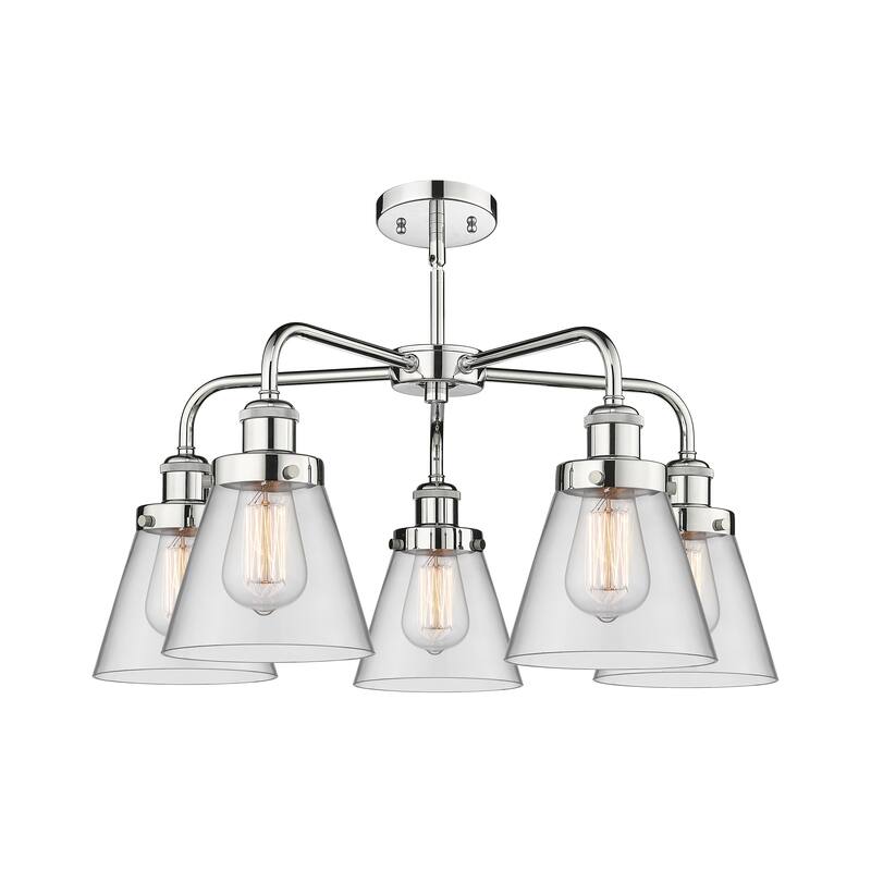 Innovations Lighting Cone - 5 Light 24" Stem Hung Chandelier