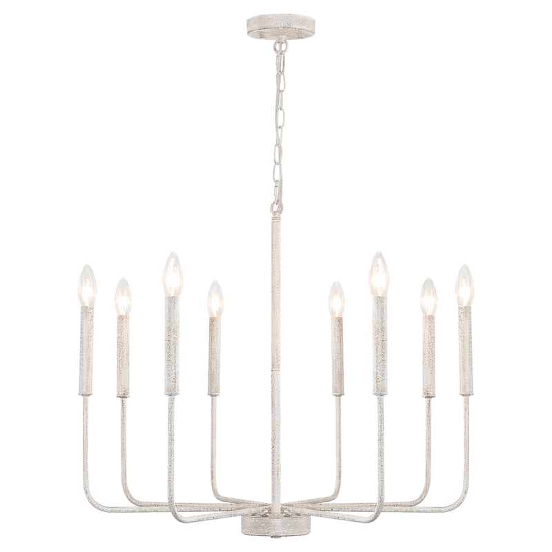 8-Light Farmhouse Traditional Candle Chandelier for Dining Room Bedroom Living Room