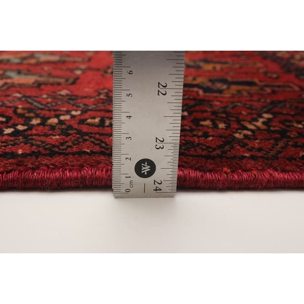 ECARPETGALLERY Hand-knotted Andelz Red Wool Rug - 3'6 x 12'10