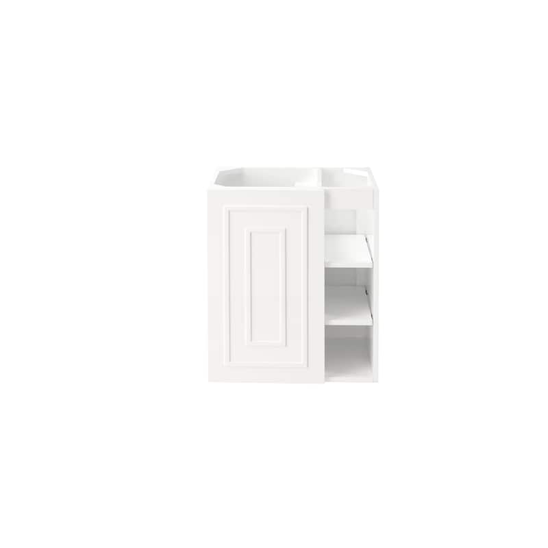James Martin Vanities Alicante 24" Single Vanity Cabinet, Glossy White w/ White Glossy Composite Stone Top