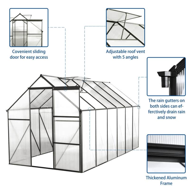 Greenhouse Raised Base and Anchor Aluminum Heavy Duty