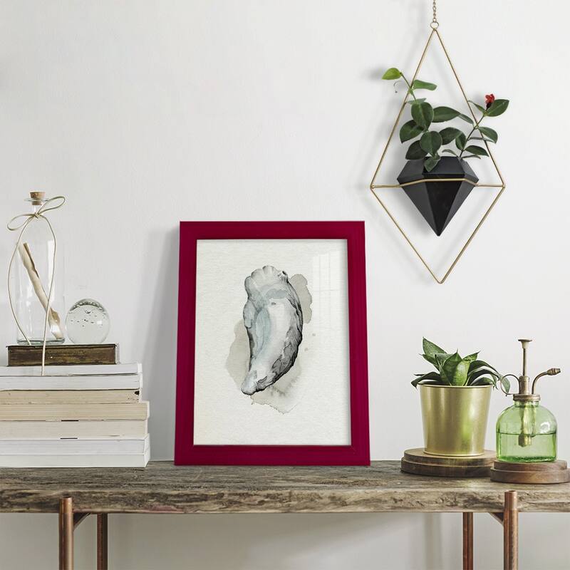 Oysters on the Bay II -Framed Print w/glass-Cherry Red