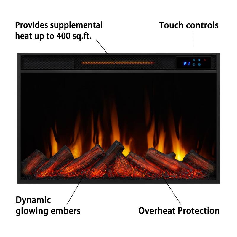 Fireplace TV Stand,Farmhouse Entertainment Center w/Sliding Barn Door