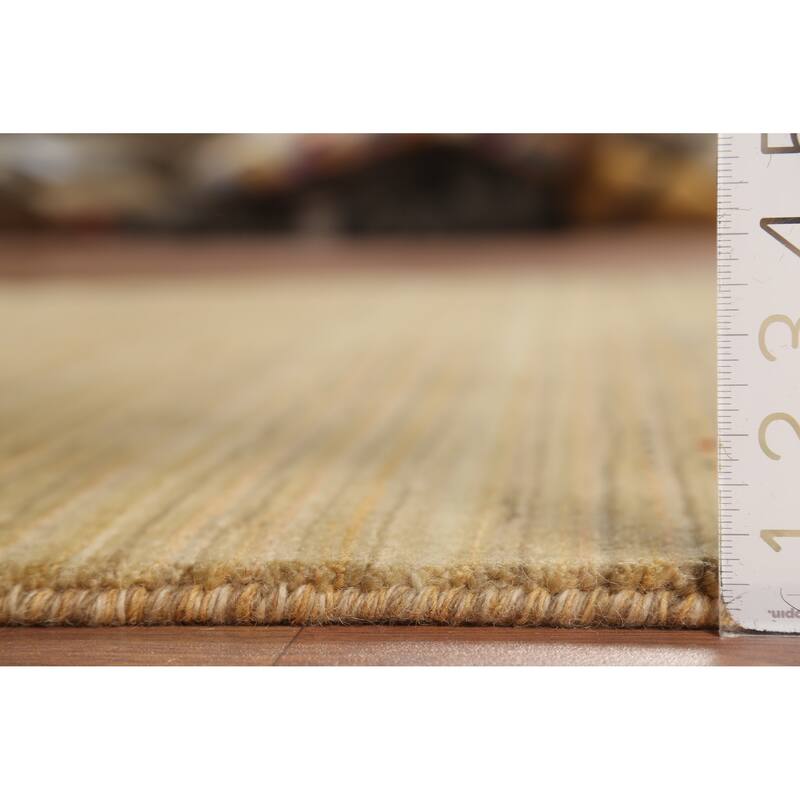 Gold Tribal Gabbeh Oriental Area Rug Handmade Wool Carpet - 4'11"x 7'11"