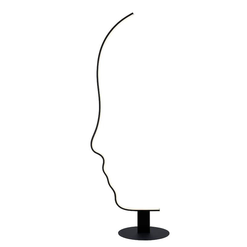 21"H Metal Table Lamp - Matte Black