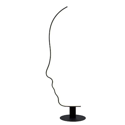 21"H Metal Table Lamp - Matte Black