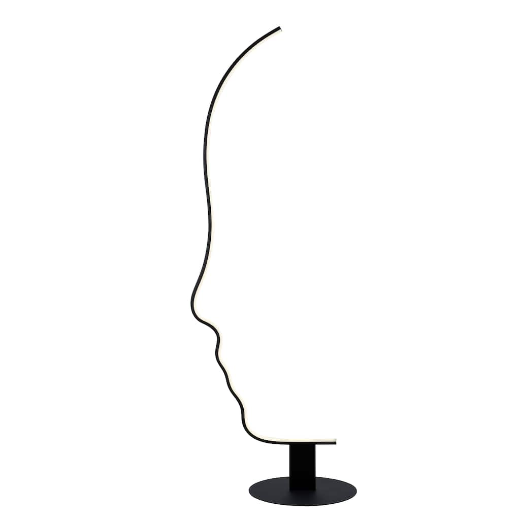 21"H Metal Table Lamp - Matte Black
