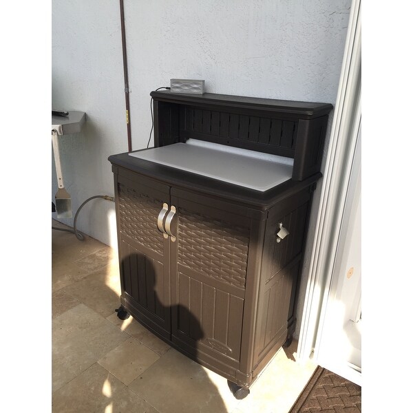 Top Product Reviews For Suncast Patio Storage Prep Station 29094618 Overstock