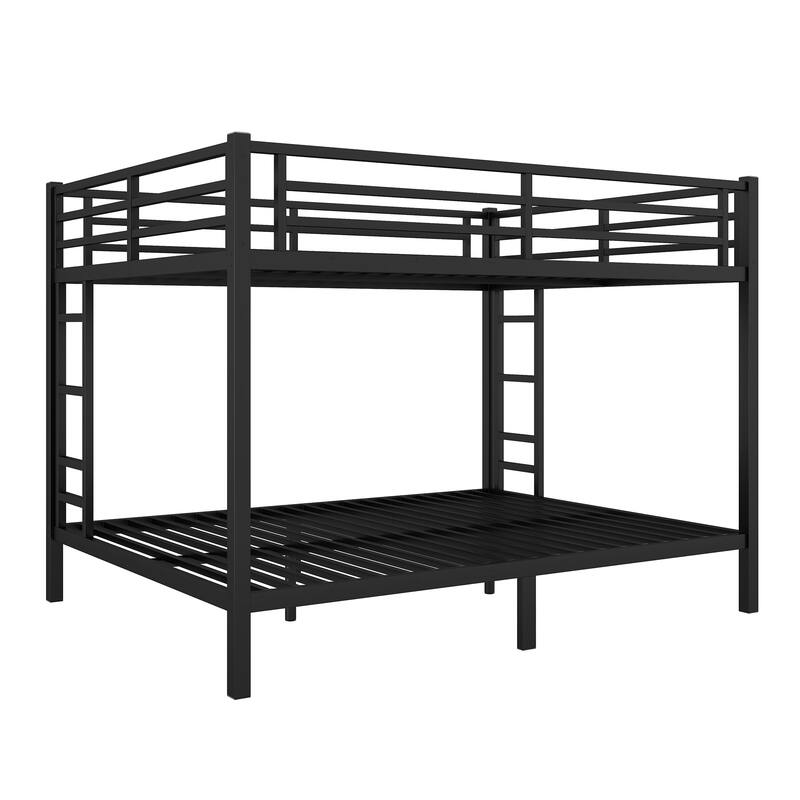 Metal Queen over Queen Bunk Bed for Teens and Adults,Space-Saving/Noise Reduced/No Box Spring Needed