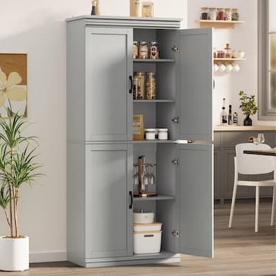 Pantry Cabinet, Freestanding Kitchen Pantry Storage Cabinet