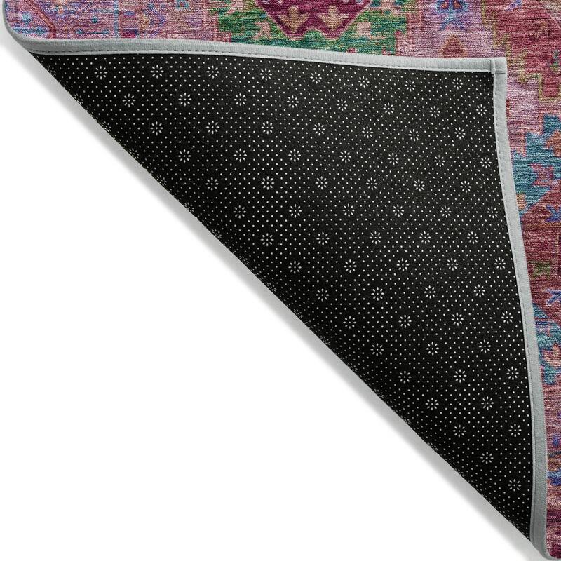 Machine Washable Indoor/ Outdoor Boho Vintage Chantille Rug
