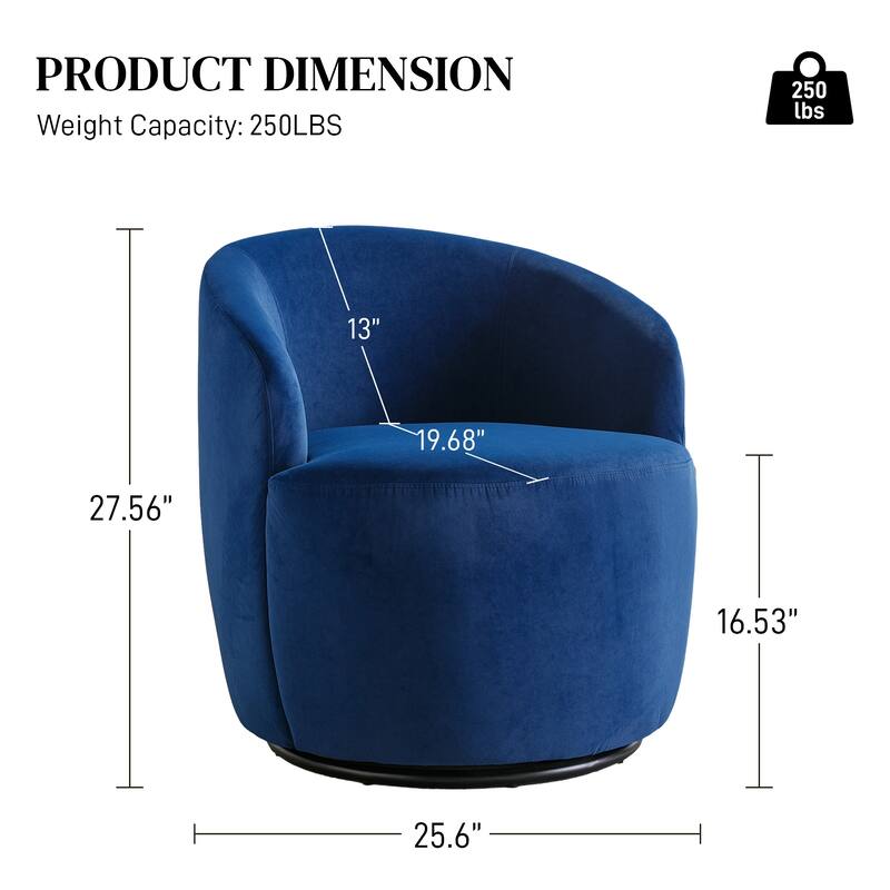 Ouyessir Modern Teddy Upholstered Swivel Barrel Chair(Set of 2)