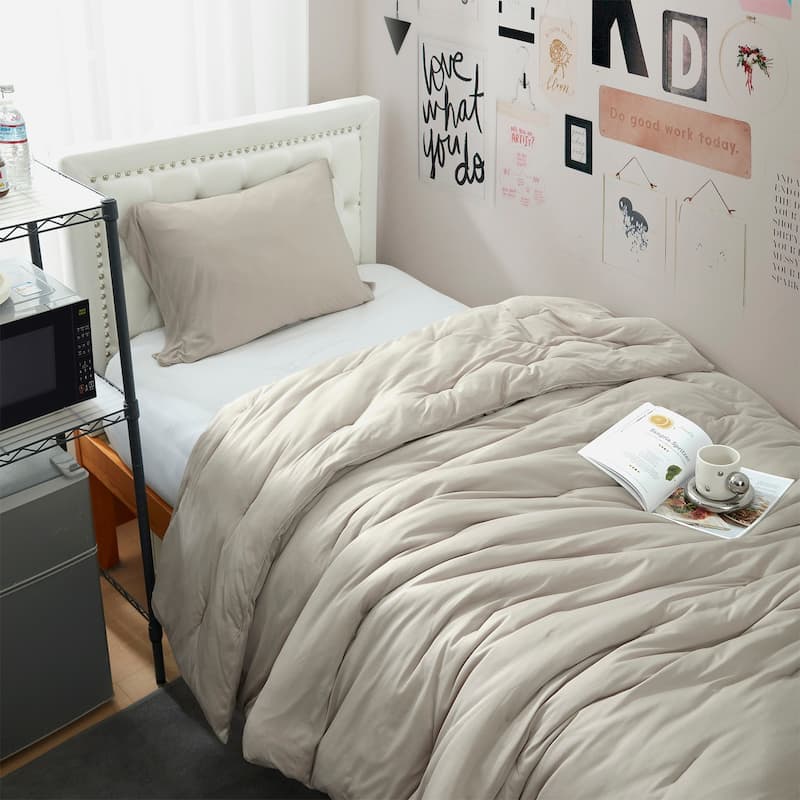 Cool as the Other Side of the Pillow - Coma Inducer® Oversized Comforter Set - Simply Taupe