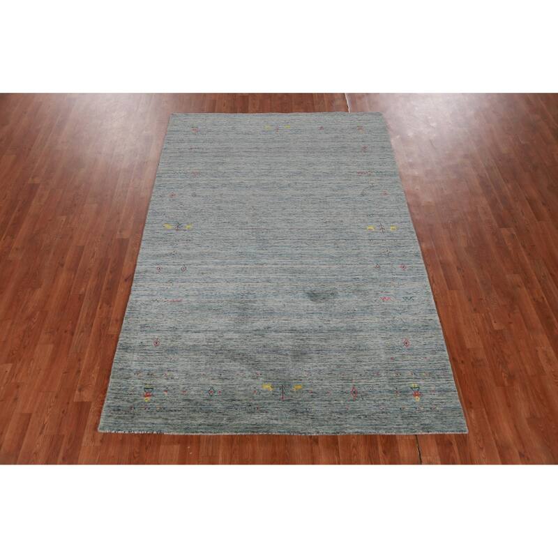 Hand Knotted Oriental 100% Wool Carpet Tribal Tribal Multi-Colored Gabbeh Area Rug - 7' 10'' X 5' 3''