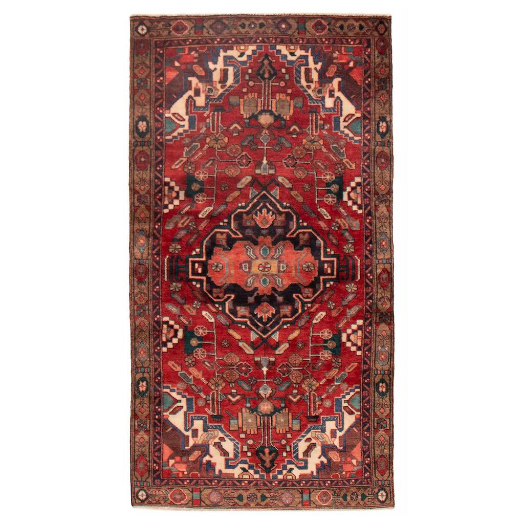 ECARPETGALLERY Hand-knotted Andelz Red Wool Rug - 3'11 x 7'3