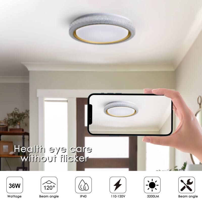 Round Flush Mount Dimmable Led Ceiling Light