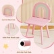 preview thumbnail 20 of 29, Costway Kids Vanity Table and Chair Set with Cloud-shaped Mirror Open - See Details