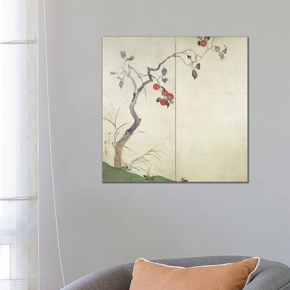 iCanvas "Persimmon on Tree " by Sakai Hoitsu Canvas Print