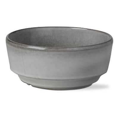Stinson Large Light Gray Ceramic Serving Bowl 44oz Dishwasher Safe 3.25in H x 7.7in L x 7.7in W Everyday Use