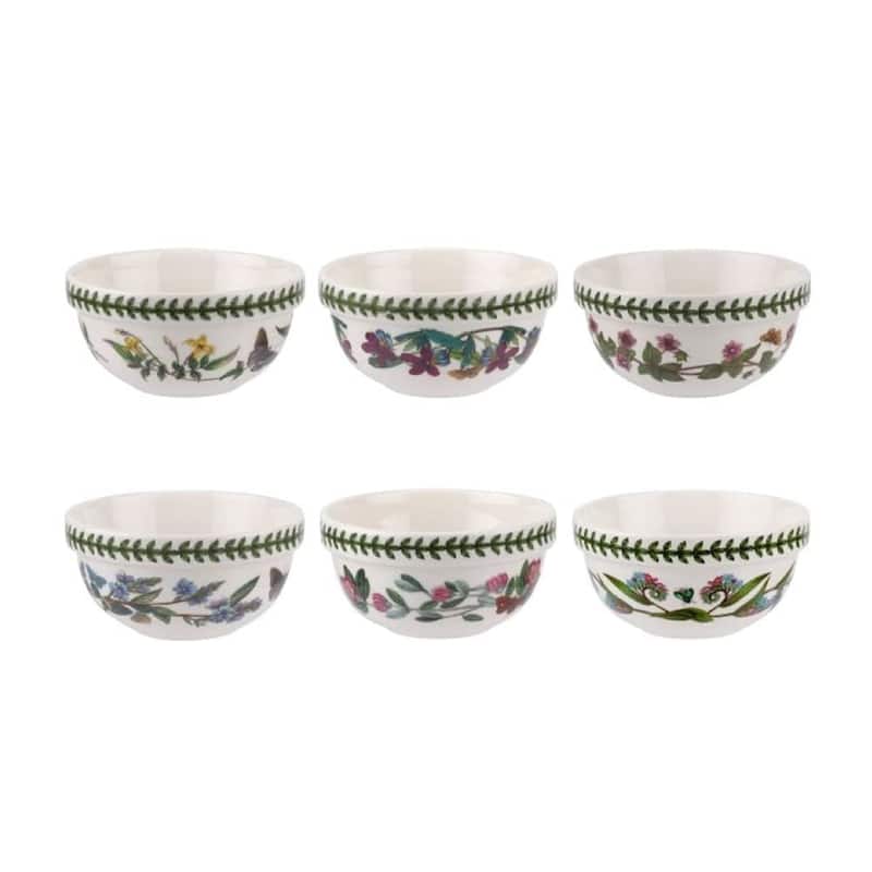 Portmeirion Botanic Garden Stacking Bowl Set of 6 Assorted Motifs - 5 inch