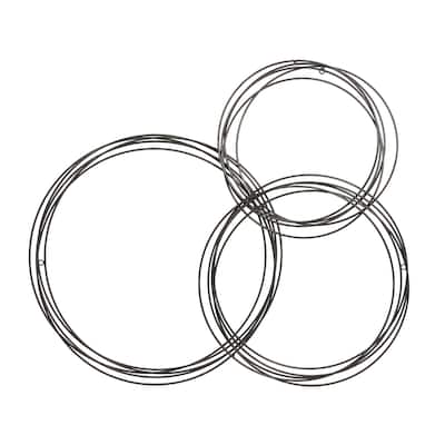 Metal Plate Overlapping Ring Home Wall Decor - Black or Gold - CosmoLiving by Cosmopolitan