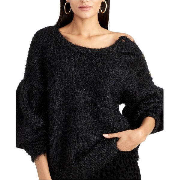 black fuzzy pullover