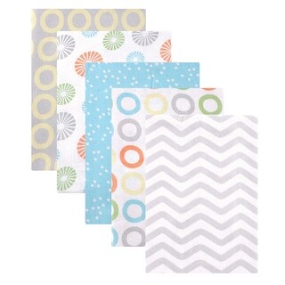 Luvable Friends Baby Cotton Flannel Receiving Blankets, Yellow Pinwheel, One Size - Yellow Pinwheel - One Size