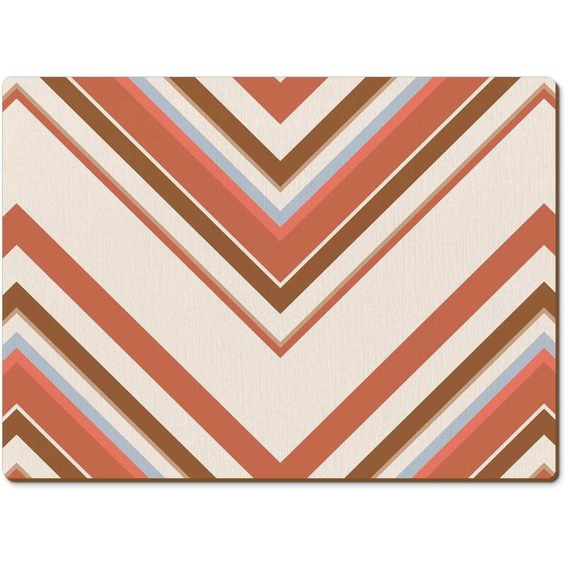 Boho Mohave Decorative Hardboard Placemats with Protective Cork Backing 4 Pack Heat Tolerant and Easily Wipes Clean - Set of 4