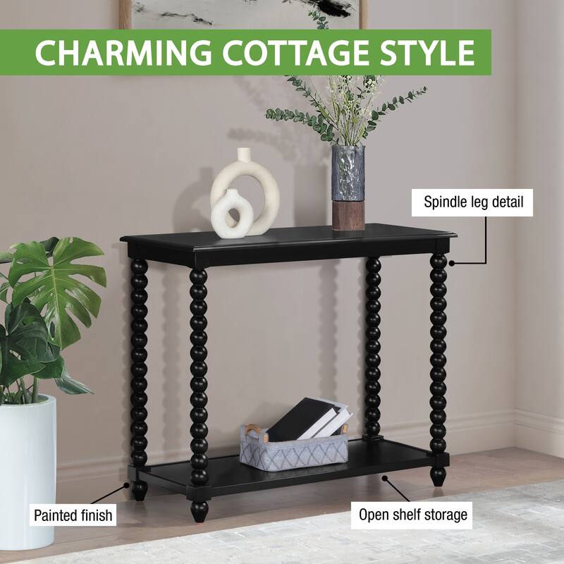 Elise Foyer Table in Black Finish