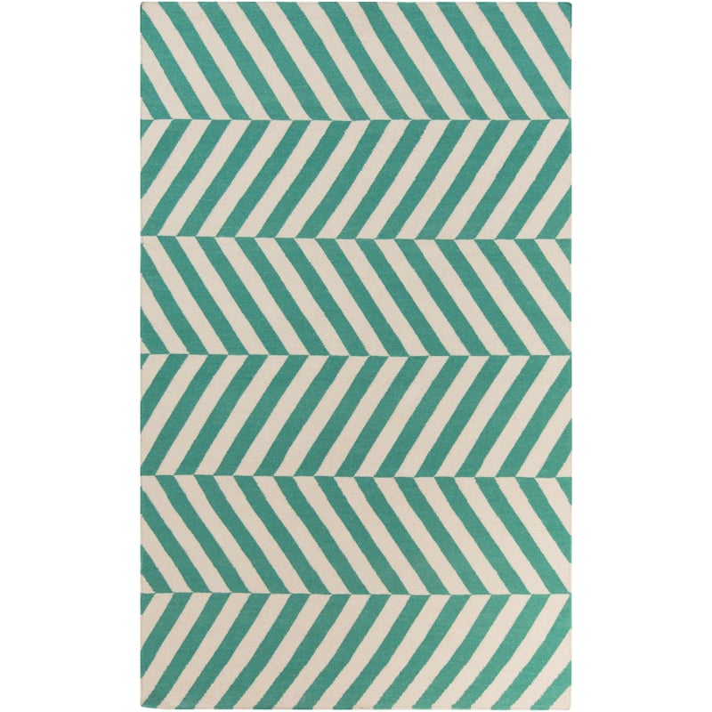 Flatweave Lugano Striped Wool Area Rug