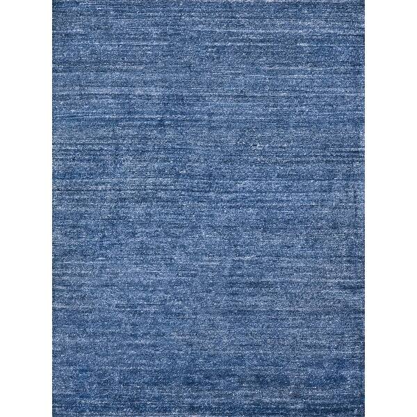 EXQUISITE RUGS Plush Hand-knotted Dark Blue Area Rug. - Bed Bath ...