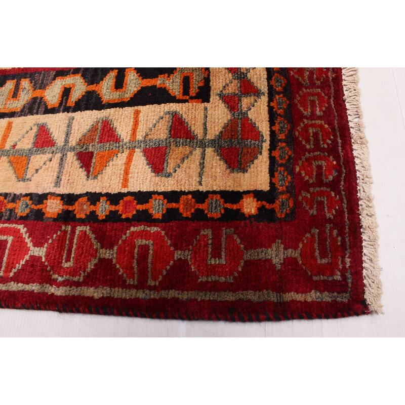 ECARPETGALLERY Hand-knotted Melis Vintage Black, Red Wool Rug - 5'10 x 8'7