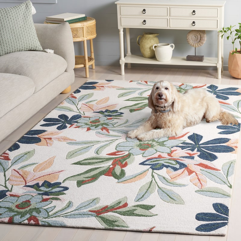 SAFAVIEH Handmade Jardin Annaros Floral Wool Rug