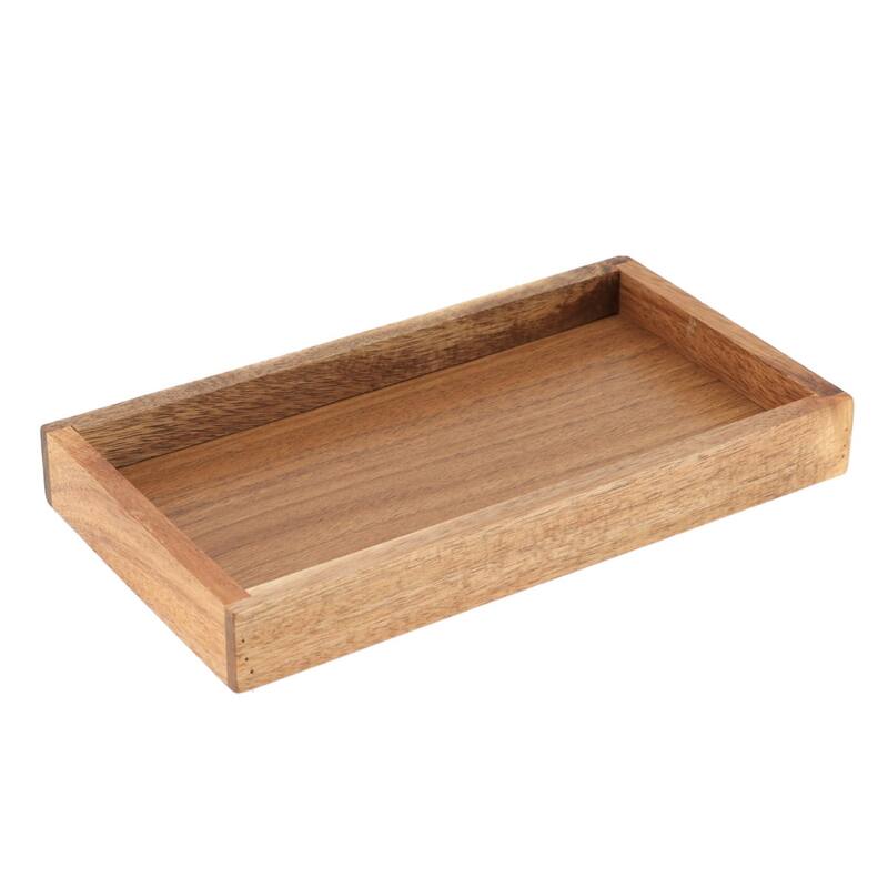 Acacia Wood Bathroom Accessory Set Collection - Tray Rectangular Only