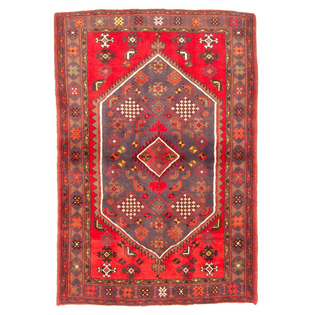 ECARPETGALLERY Hand-knotted Andelz Grey Wool Rug - 4'3 x 6'3