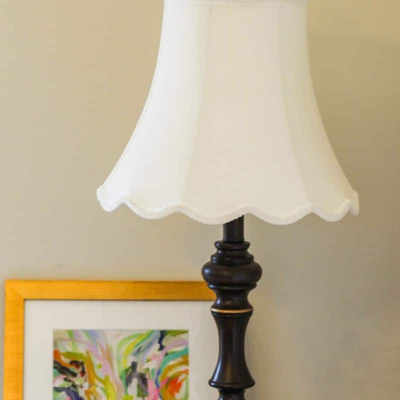 Bell Softback Lampshade with Washer Fitter, White Natural Fabric Lampshade for Table Lamps, 5" Top x 10" Bottom x 8" Height