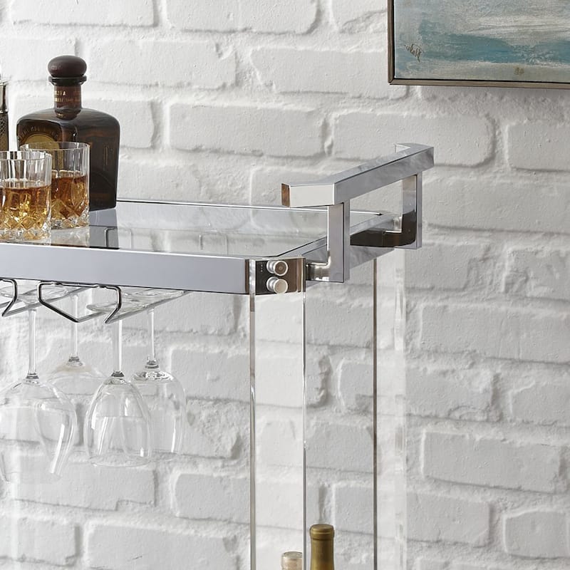 Alba Acrylic Serving Bar Cart by Greyson Living