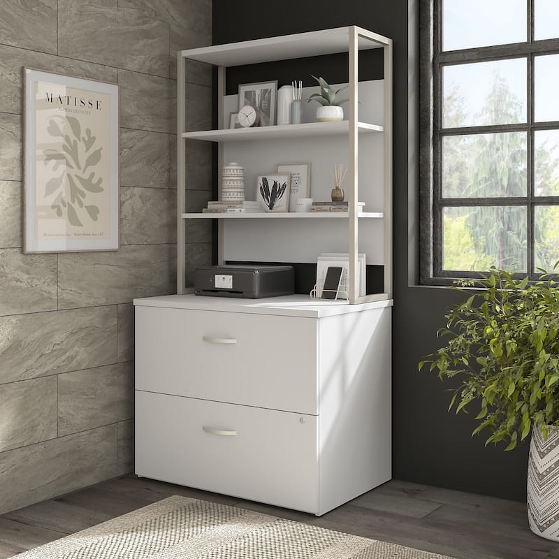 Hybrid 36W Bookcase Hutch by Bush Business Furniture