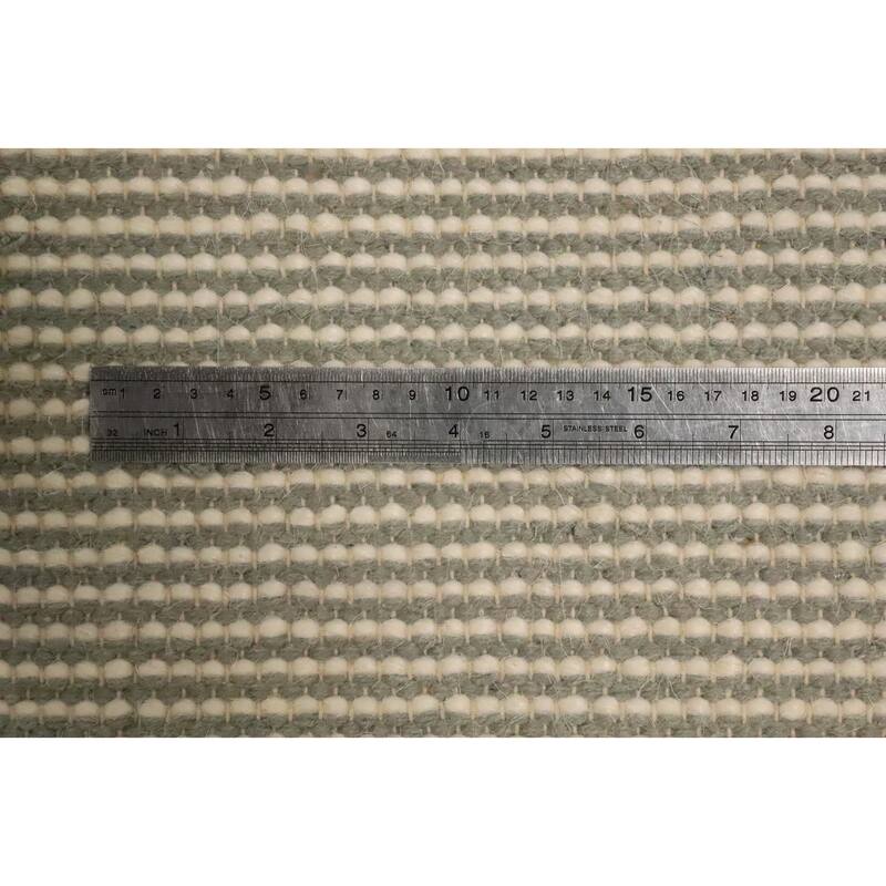 Hand Knotted Oriental 100% Wool Carpet Modern Geometric Greys & Charcoal Modern Gotti Design Area Rug - 8' 1'' X 5' 2''