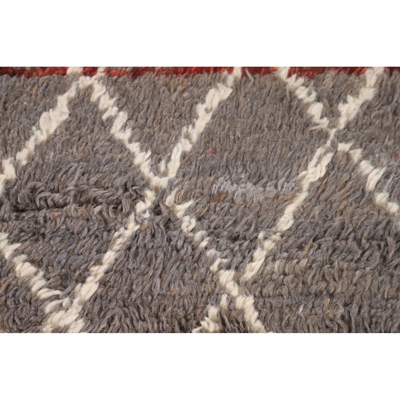 Trellis Moroccan Oriental Area Rug Handmade Wool Carpet - 7'11" x 10'10"