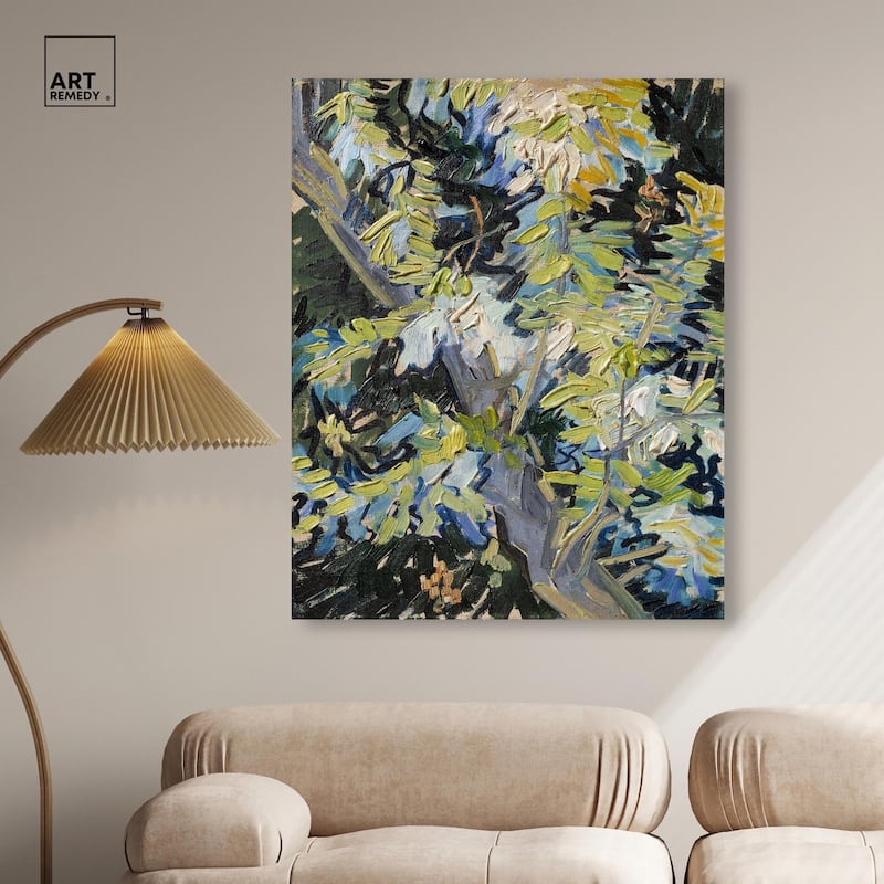 Blossoming Acacia Branches 1890 Canvas by Art Remedy, Gallery Wrapped