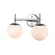 preview thumbnail 15 of 14, 929 Lighting 2 Light Bathroom Vanity Fixture with Opal Glass Shades