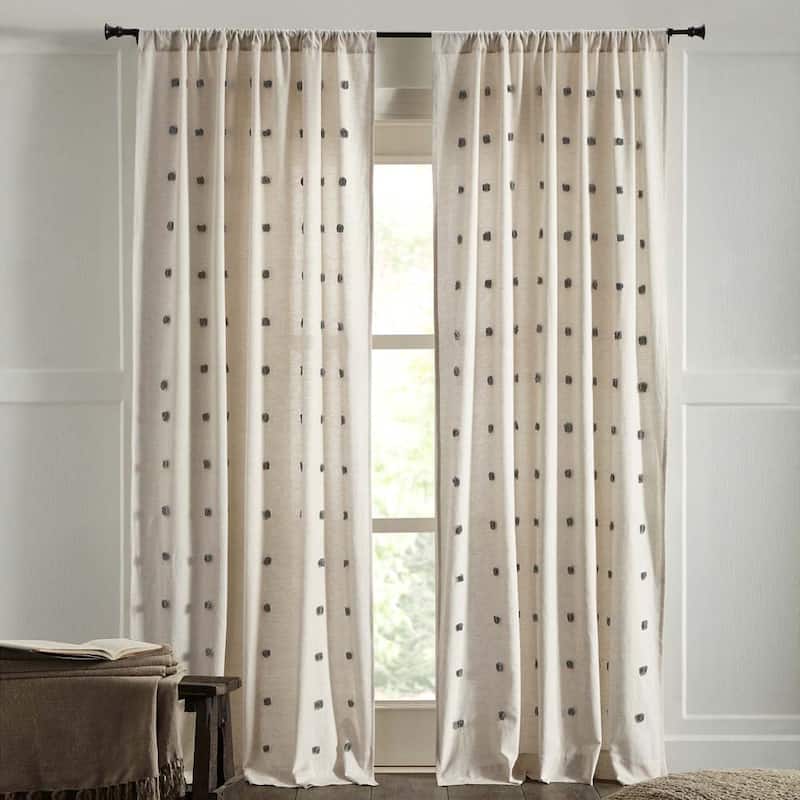 Astrid Linen Curtain, Grey, 108