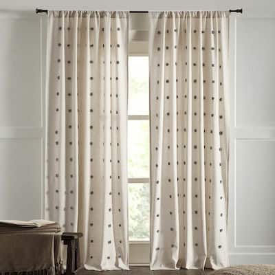 Astrid Linen Curtain, Grey, 108