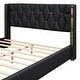 preview thumbnail 5 of 26, Queen Platform Bed with PU Leather Upholstery and Soft Headboard