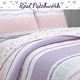 preview thumbnail 6 of 9, Cozy Line Home Fashions Stripped Floral Vine Star Butterfly Ruffle Embroidered Pink Purple Cotton Quilt Bedding Set